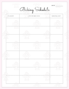 Baking Scheduler