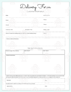 Delivery Form